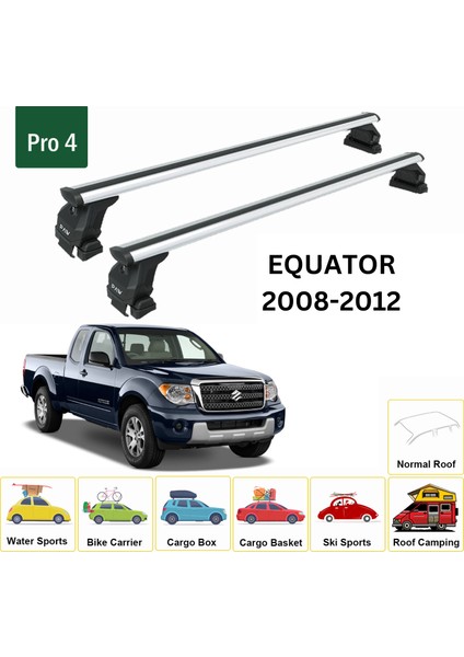 Suzuki Equator 2008-2012 Oluksuz Üst Tavan Portbagaj Taşıyıcı Ara Atkısı Toros Serisi Pro 4 Gri fiyatları