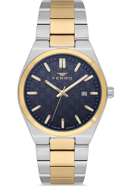 Sarı ve Gümüş Çelik Kordon Erkek Kol Saati FM11630AWT-D3