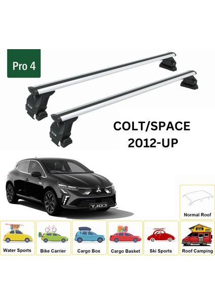 Mitsubishi Colt/space Star 2012-2025 Oluksuz Üst Tavan Portbagaj Taşıyıcı Ara Atkısı Toros Serisi Pro 4 Gri fiyatları