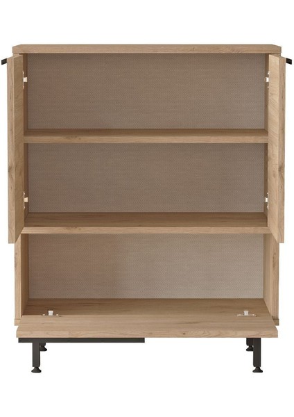 Bohem Ayakkabılık Çok Amaçlı Dolap 3 Kapaklı Metal Ayaklı Sepet BOH8C-S fırsatları