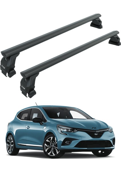 Renault Clio 4 Hatcback Oluksuz Üst Tavan Portbagaj Taşıyıcı Ara Atkısı Toros Serisi Pro 4 Siyah