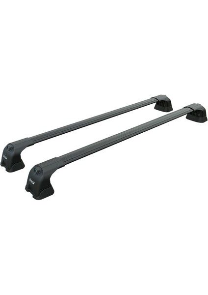 Renault Clio 2005-2012 Roof Rack System, Aluminium Cross Bar, Metal Bracket, Fix Point, Siyah