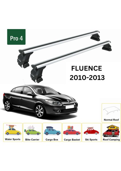 Renault Fluence 2010-2013 Oluksuz Üst Tavan Portbagaj Taşıyıcı Ara Atkısı Toros Serisi Pro 4 Gri fiyatları
