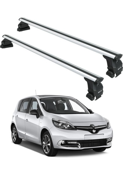 Renault Scenic 2009-2016 Oluksuz Üst Tavan Portbagaj Taşıyıcı Ara Atkısı Toros Serisi Pro 4 Gri