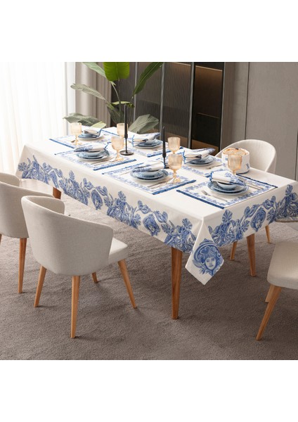 Azure Blue, Premium Seri Sunum Peçetesi, Duck Keten Kumaş 40X40CM