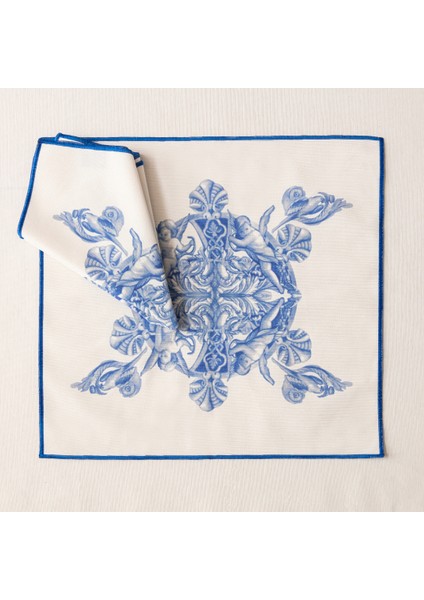 Azure Blue, Premium Seri Sunum Peçetesi, Duck Keten Kumaş 40X40CM