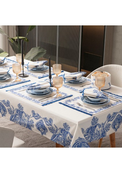Azure Blue, Premium Seri Sunum Peçetesi, Duck Keten Kumaş 40X40CM