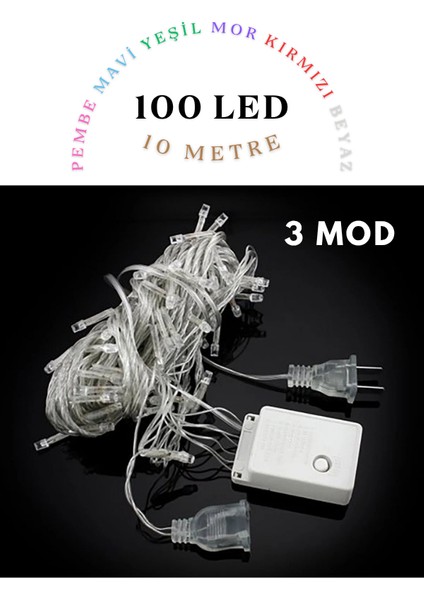 Renkli LED Işık, Yılbaşı Ağacı Işıkları 10 Metre 100 LED Parti Süs Dekor LED Işık fiyatları