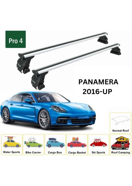 Porsche Panamera 2016-2025 Oluksuz Üst Tavan Portbagaj Taşıyıcı Ara Atkısı Toros Serisi Pro 4 Gri fiyatları