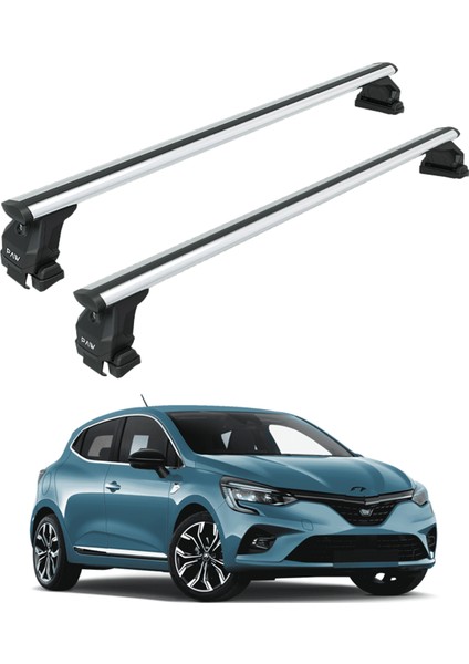 Renault Clio 4 Hatcback Oluksuz Üst Tavan Portbagaj Taşıyıcı Ara Atkısı Toros Serisi Pro 4 Gri