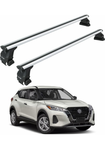 Nissan Kicks 2018-2024 Oluksuz Üst Tavan Portbagaj Taşıyıcı Ara Atkısı Toros Serisi Pro 4 Gri