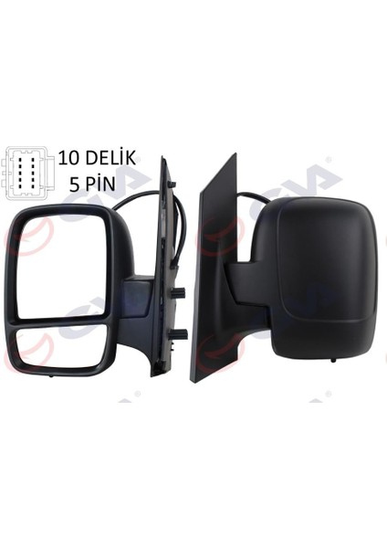 Dış Dikiz Aynası Sol Scudo-Expert 07 Elektrikli Isıtmalı Konveks 5 Fiş VM-6116EHL