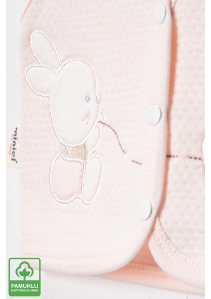Unisex Bebek Çuf Çuf Tavşan Nakışlı Organik Pamuklu 0-9 Ay Kapitone Bebek Yelek fiyatları