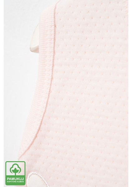 Unisex Bebek Çuf Çuf Tavşan Nakışlı Organik Pamuklu 0-9 Ay Kapitone Bebek Yelek modelleri