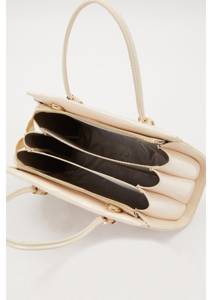 Krem Rugan Kadın El ve Omuz Çantası 930156 fırsatları