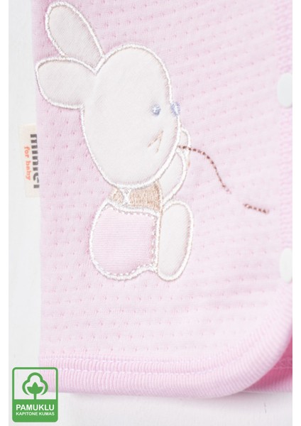 Unisex Bebek Çuf Çuf Tavşan Nakışlı Organik Pamuklu 0-9 Ay Kapitone Bebek Yelek fiyatları