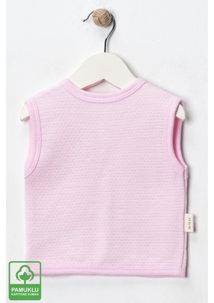 Unisex Bebek Çuf Çuf Tavşan Nakışlı Organik Pamuklu 0-9 Ay Kapitone Bebek Yelek fırsatları