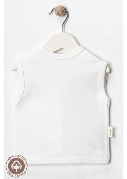 Kız Bebek Ayıcık Nakışlı Organik Pamuklu 0-9 Ay Penye Bebek Yelek fırsatları