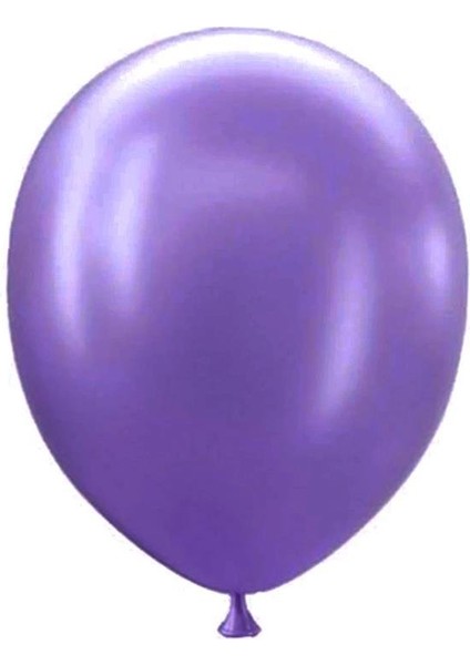 Mor - Violet Metalik Balon 10'lu 12"
