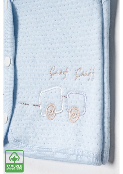 Unisex Bebek Çuf Çuf Tavşan Nakışlı Organik Pamuklu 0-9 Ay Kapitone Bebek Yelek modelleri