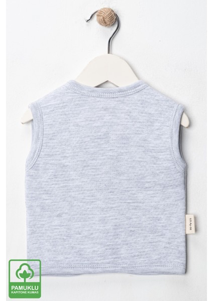 Unisex Bebek Çuf Çuf Tavşan Nakışlı Organik Pamuklu 0-9 Ay Kapitone Bebek Yelek fırsatları