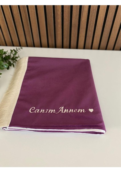 Canım Annem Yazılı Mor Seccade - Kişiye Özel Isimli Hediyelik Seccade