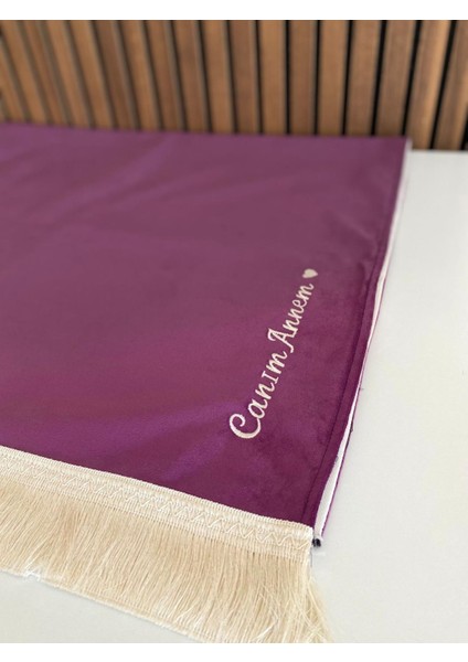 Canım Annem Yazılı Mor Seccade - Kişiye Özel Isimli Hediyelik Seccade fiyatları