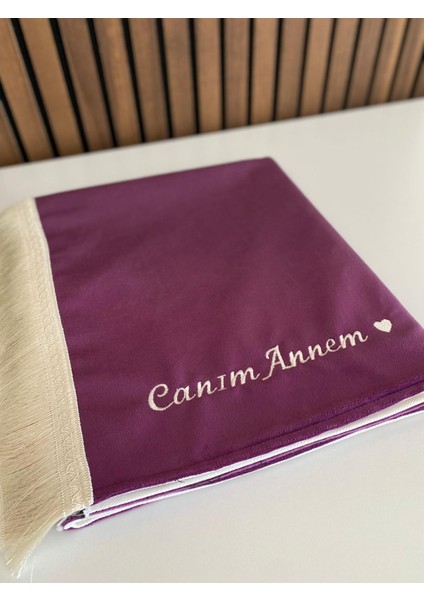 Canım Annem Yazılı Mor Seccade - Kişiye Özel Isimli Hediyelik Seccade modelleri