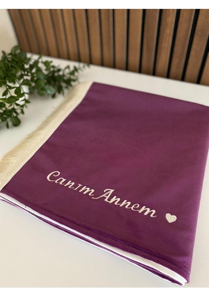 Canım Annem Yazılı Mor Seccade - Kişiye Özel Isimli Hediyelik Seccade fırsatları