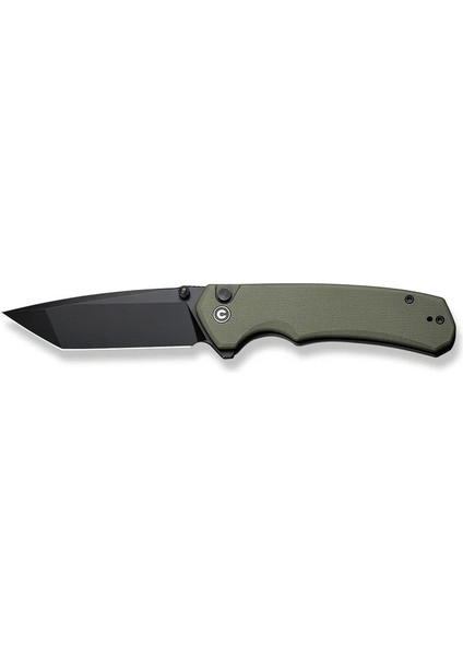 Button Lock Brazen Flipper & Thumb Stud Knife Od Green G10 Handle Çakı