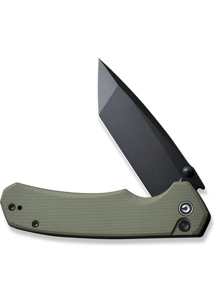 Button Lock Brazen Flipper & Thumb Stud Knife Od Green G10 Handle Çakı fırsatları