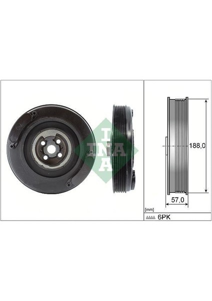 Krank Kasnağı Transporter T4-Volt LT35 2.4d-2.5 Tdı-Crafter 2.5 Tdı Anj-Apa-Aat-Aab-Agx