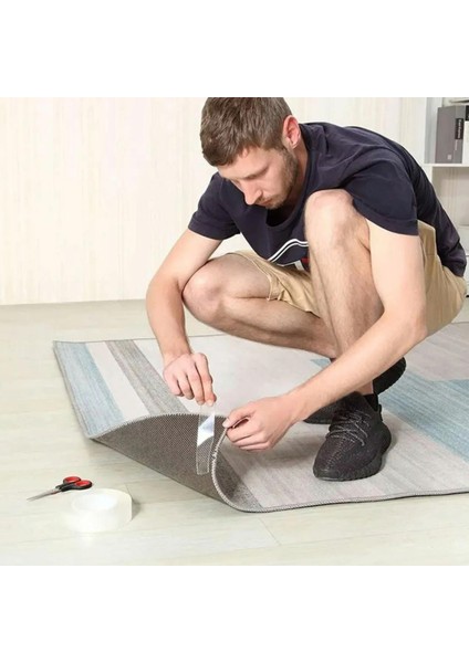 2 Metre Çift Taraflı Şeffaf Doku Bandı-Çift Taraflı Bant Nano Teknolojili Süper Güçlü Bant indirimleri