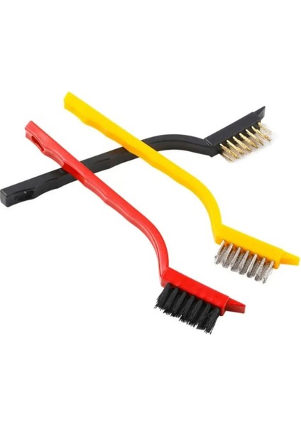 3 Adet Tel Uçlu Detaylı Temizlik Fırçası-Mutfak Banyo Araba Ocak Temizlik Fırçası fırsatları
