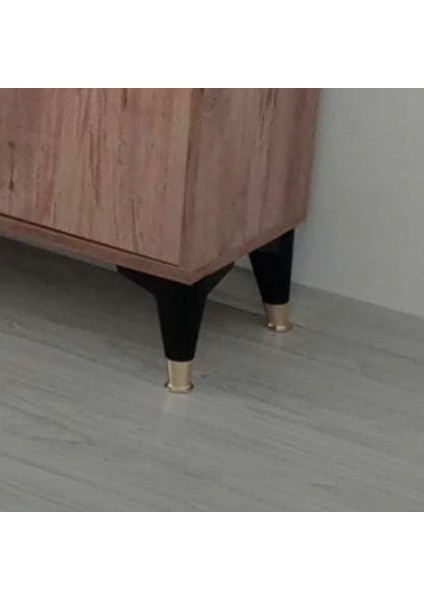 2 Adet 12 cm Siyah / Gold Mobilya Ayağı- Dolap Koltuk Tv Ünitesi Ayağı fiyatları