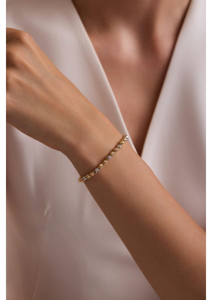 14 Ayar 3 Renkli Dorikalı Bileklik