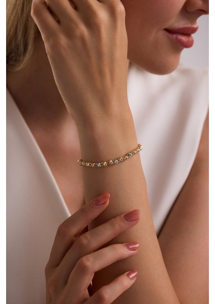 14 Ayar 3 Renkli Dorikalı Bileklik modelleri