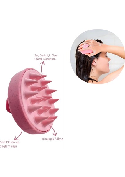 2'li Bakım Set-Silikon Saç Derisi Masaj Duş Fırçası ve Mini Doldurulabilir Parfüm Şişesi fiyatları