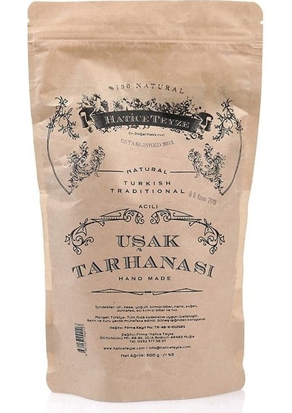 Acılı Uşak Tarhanası - 500 Gr. fiyatları