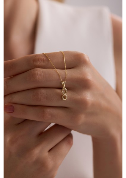 14 Ayar Sonsuzluk Altın Kolye modelleri