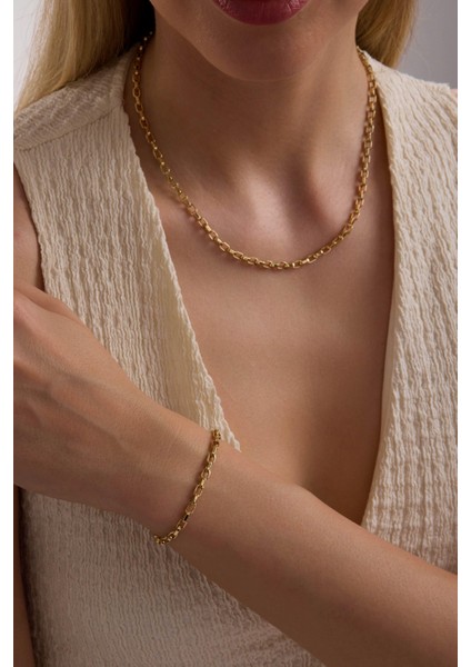 14 Ayar Kare Forse Altın Zincir Kolye (3.50 Mm) modelleri