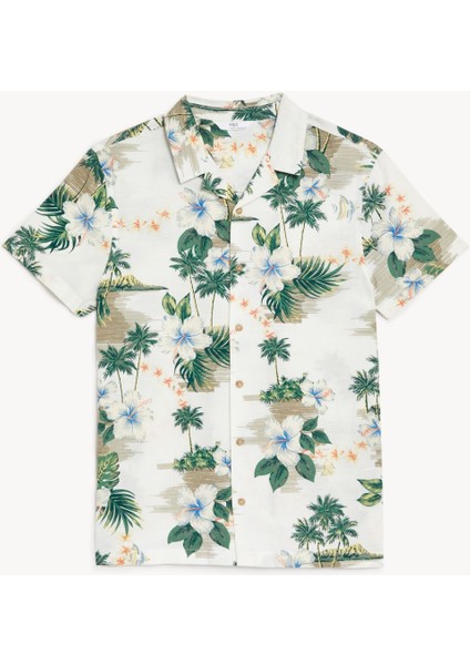 Saf Pamuklu Kısa Kollu Gömlek (6-16 Yaş) indirimleri