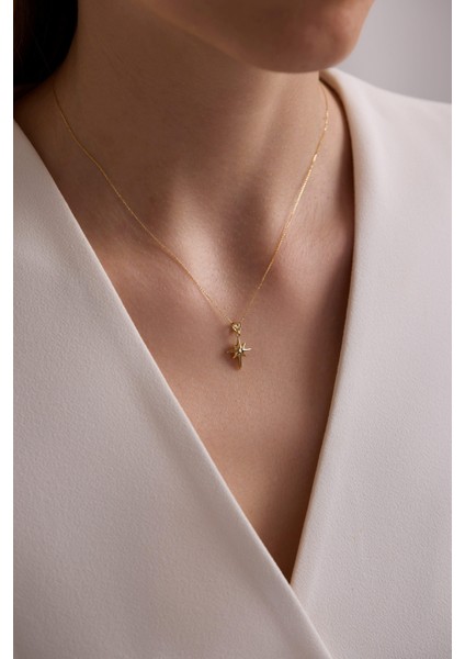 14 Ayar Kutup Yıldızı Altın Kolye