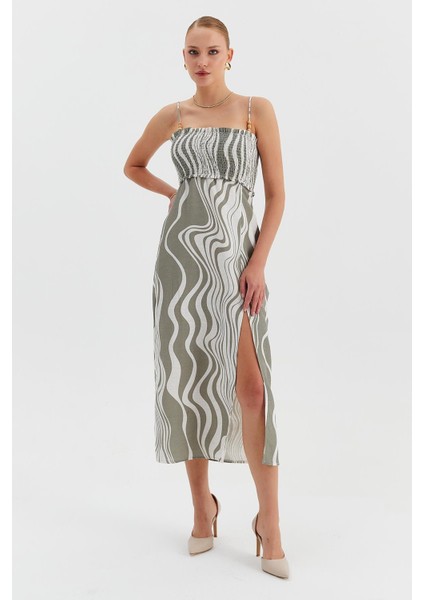 Ahşap Askılı Kalem Elbise