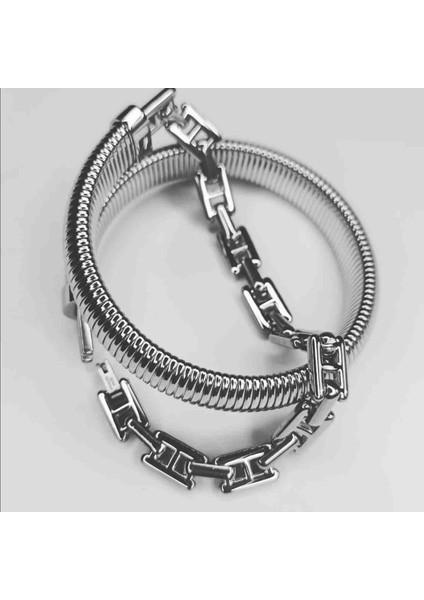 Özel Seri Tasarım Çift Sıra Akordiyon Kelepçe Bileklik modelleri