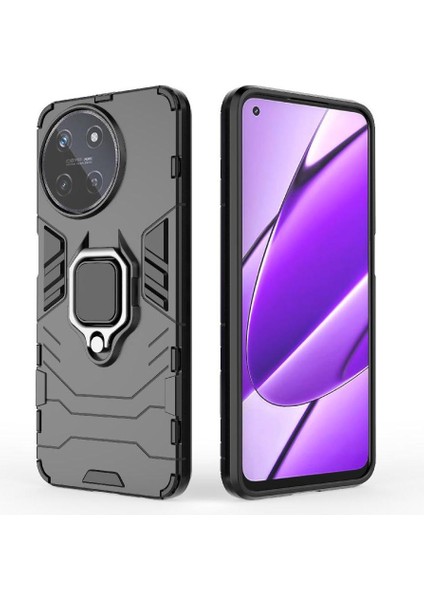 Realme 11 4g Darbeye Dayanıklı Kapak Için Kılıf Kickstand 360 &deg; Dönen Halka Damla (Yurt Dışından)