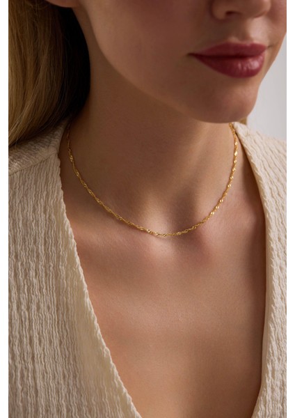 14 Ayar Singapur Altın Zincir Kolye (1.95 mm )