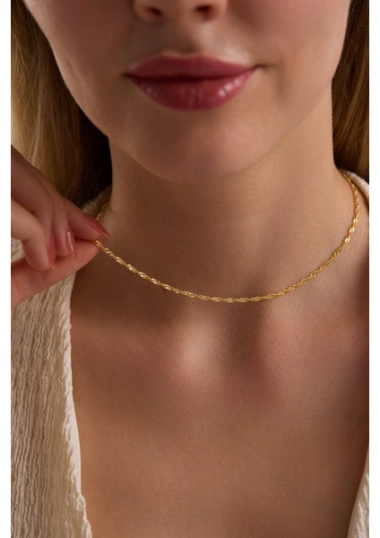 14 Ayar Singapur Altın Zincir Kolye (1.95 mm ) modelleri