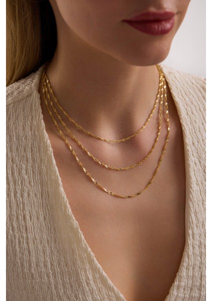 14 Ayar Singapur Altın Zincir Kolye (1.95 mm ) fırsatları