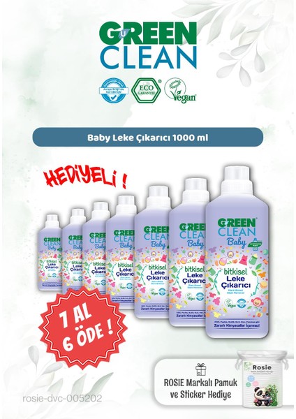 7 Al 6 Öde Baby Leke Çıkarıcı 1000 ml ve Rosie Hediye